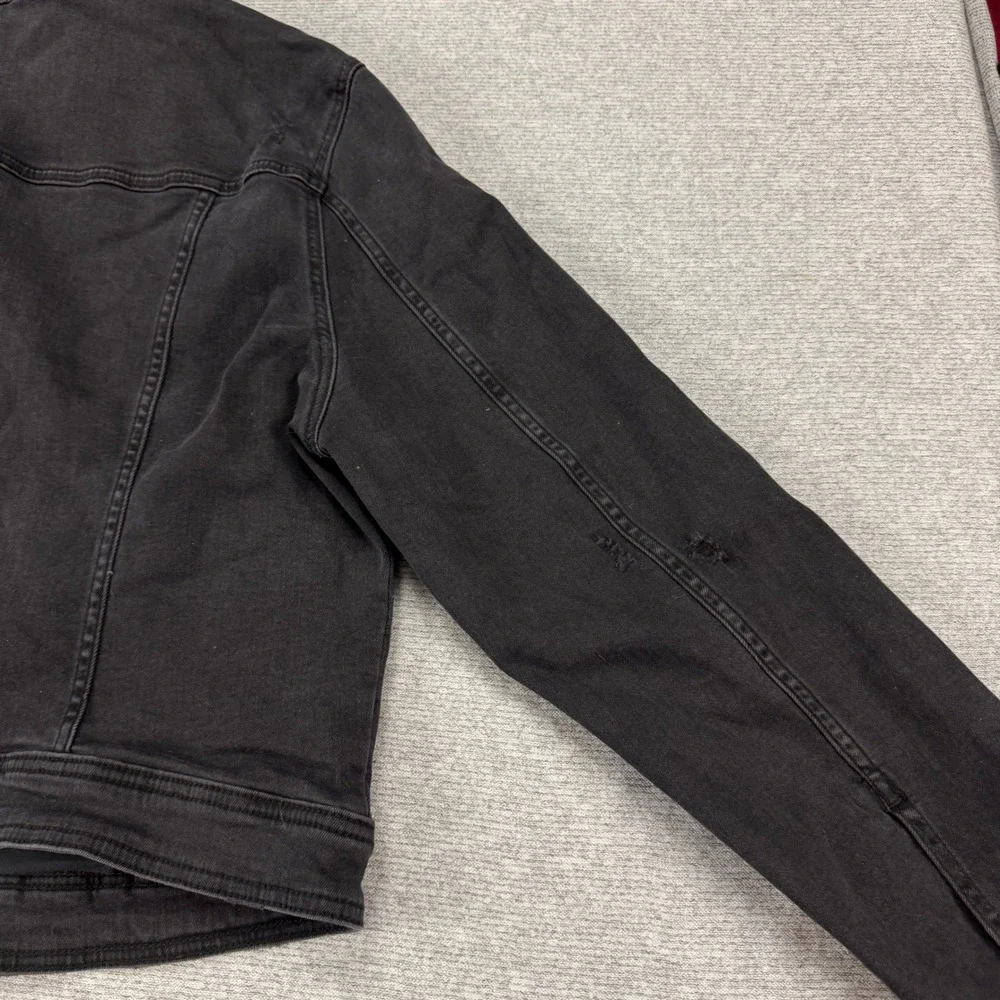 Aeropostale Mens Black Distressed Denim Trucker Jacket‎ XXL 7834-001 New